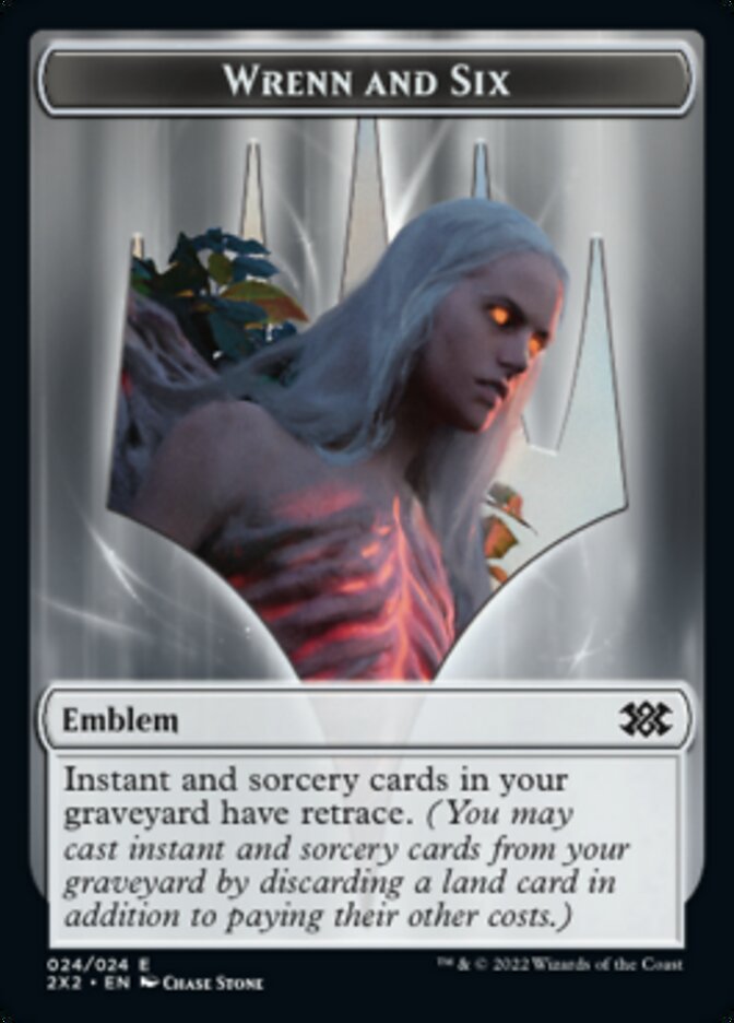 Emblem - Wrenn and Six // Spirit (008) Double-Sided Token (24 // 8) [Double Masters 2022]