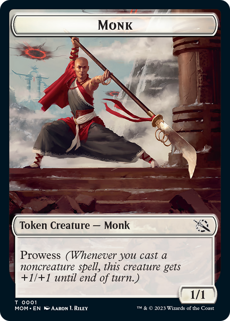 Monk // Phyrexian Hydra (0011) Double-Sided Token (1 // 11) [March of the Machine]