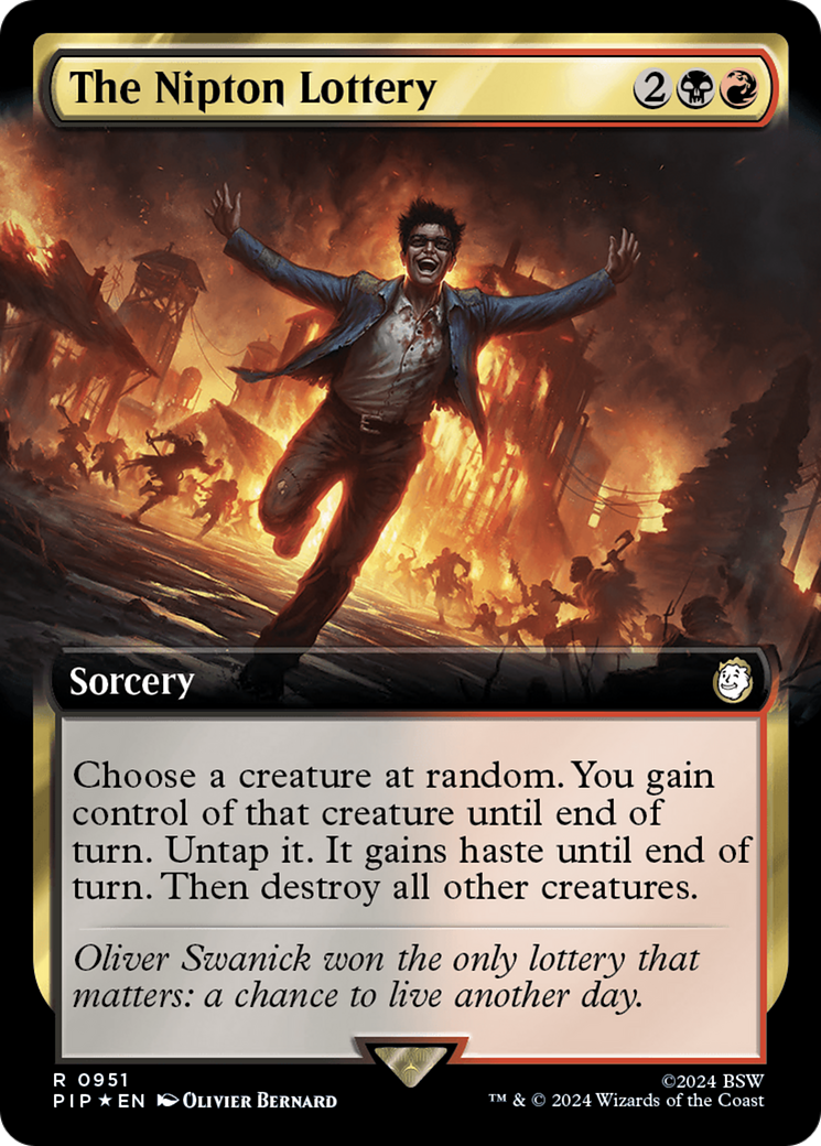 The Nipton Lottery (Extended Art) (Surge Foil) (951) [Universes Beyond: Fallout]