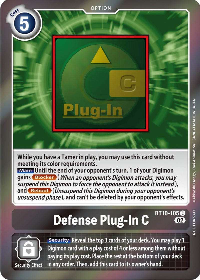 Defense Plug-In C (Event Pack 4) (BT10-105 C) [Xros Encounter]