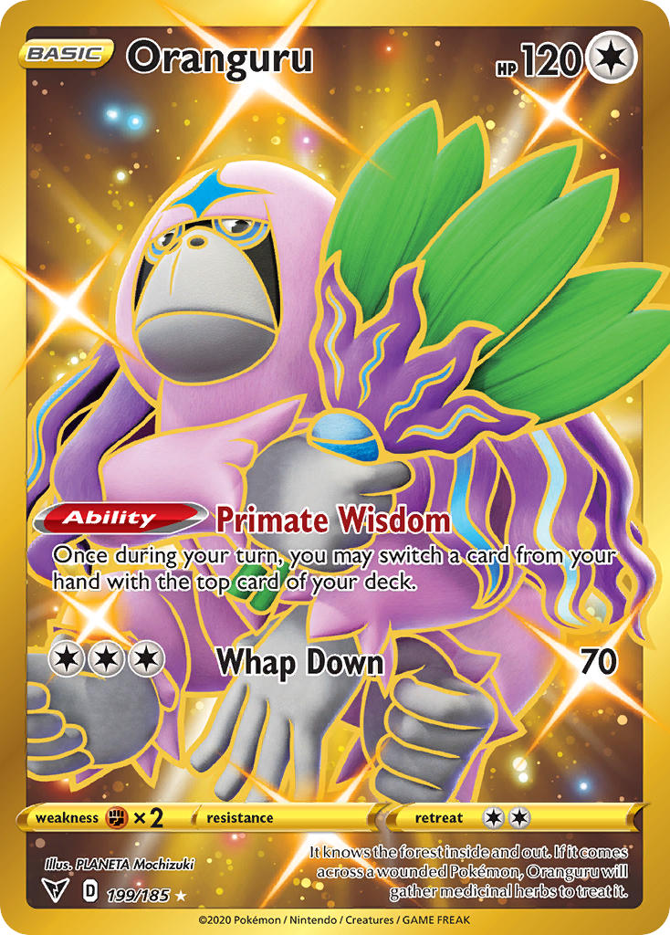 Oranguru (Secret) (199/185) [SWSH04: Vivid Voltage]