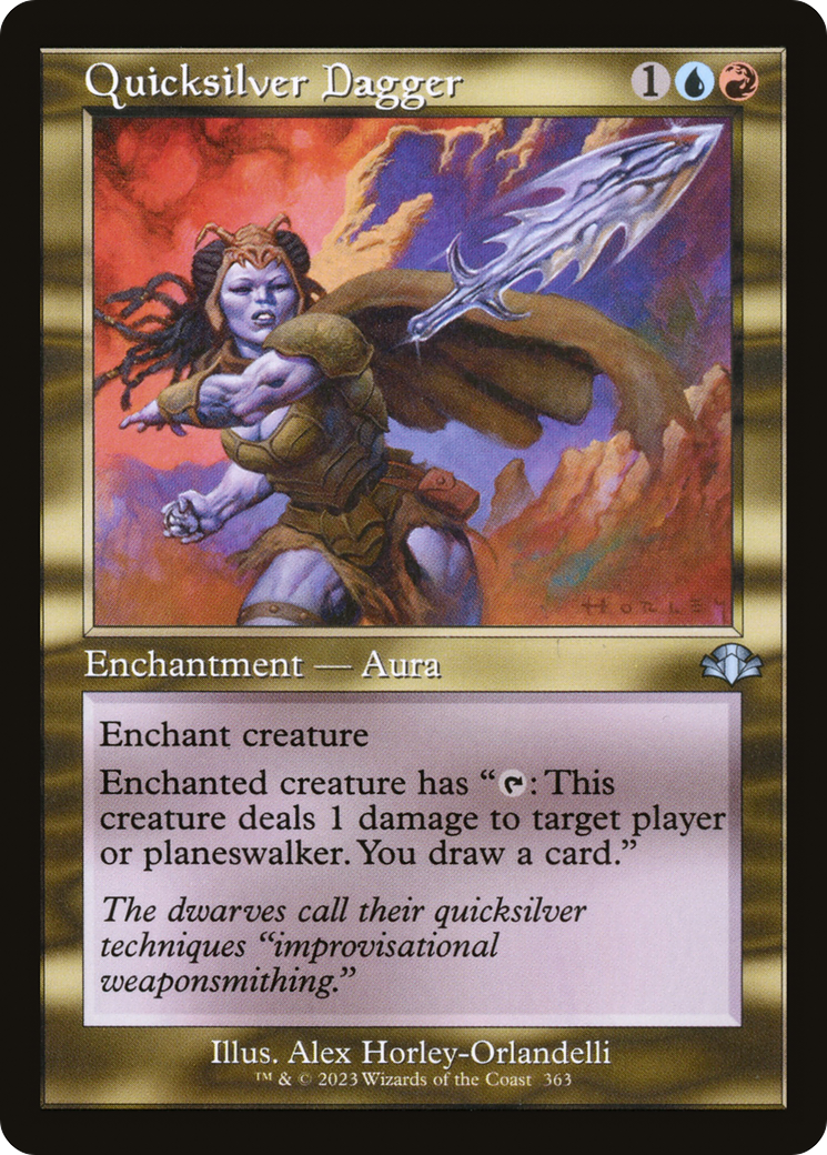 Quicksilver Dagger (Retro Frame) (363) [Dominaria Remastered]