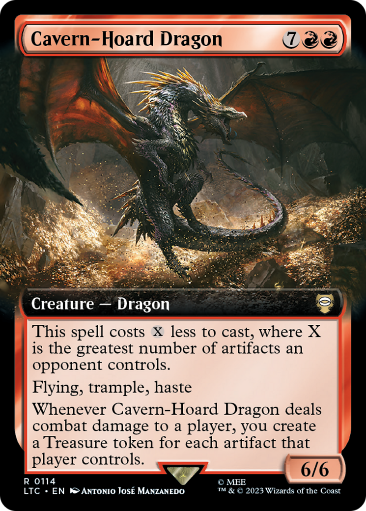 Cavern-Hoard Dragon (Extended Art) (114) [Commander: The Lord of the Rings: Tales of Middle-earth]