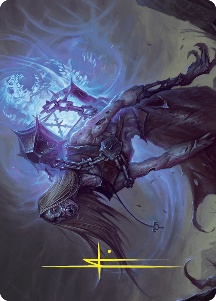 Soul-Shackled Zombie Art Card (9/54) (Gold-Stamped Signature) (9) [Art Series: Foundations]