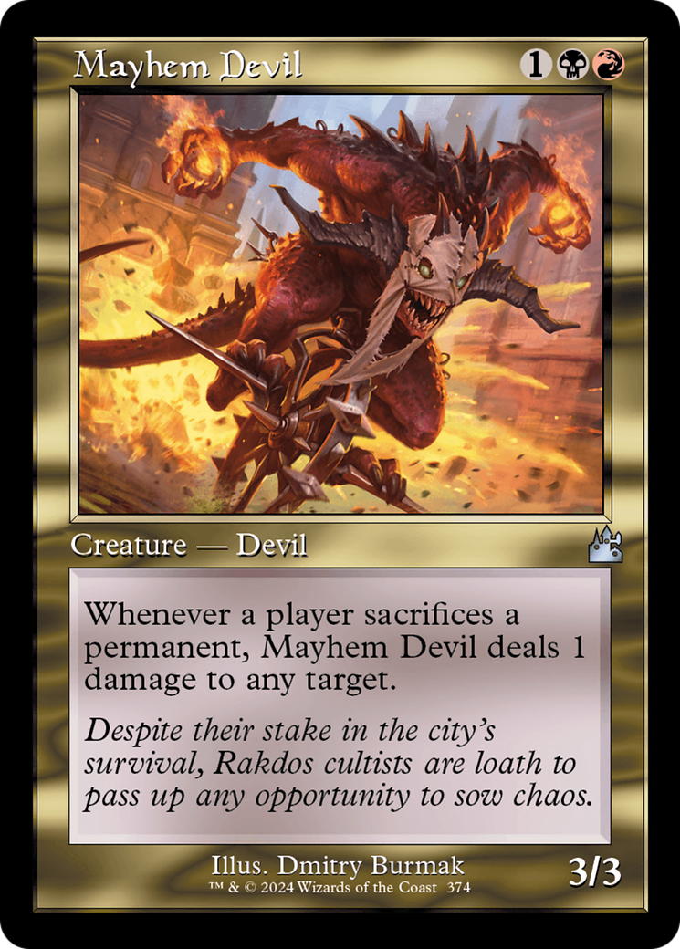 Mayhem Devil (Retro Frame) (374) [Ravnica Remastered]
