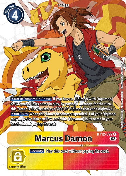 Marcus Damon (Alternate Art) (BT12-092 R) [Across Time]