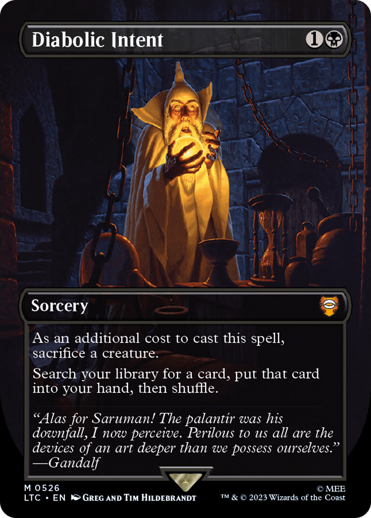 Diabolic Intent (Borderless) (526) [Commander: The Lord of the Rings: Tales of Middle-earth]