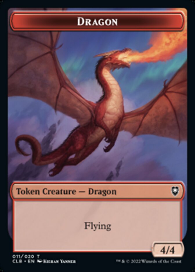 Treasure // Dragon Double-Sided Token (17 // 11) [Commander Legends: Battle for Baldur's Gate]