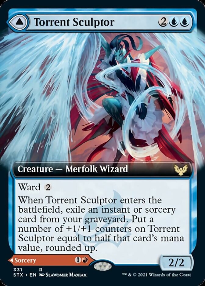 Torrent Sculptor (Extended Art) (331) [Strixhaven: School of Mages]