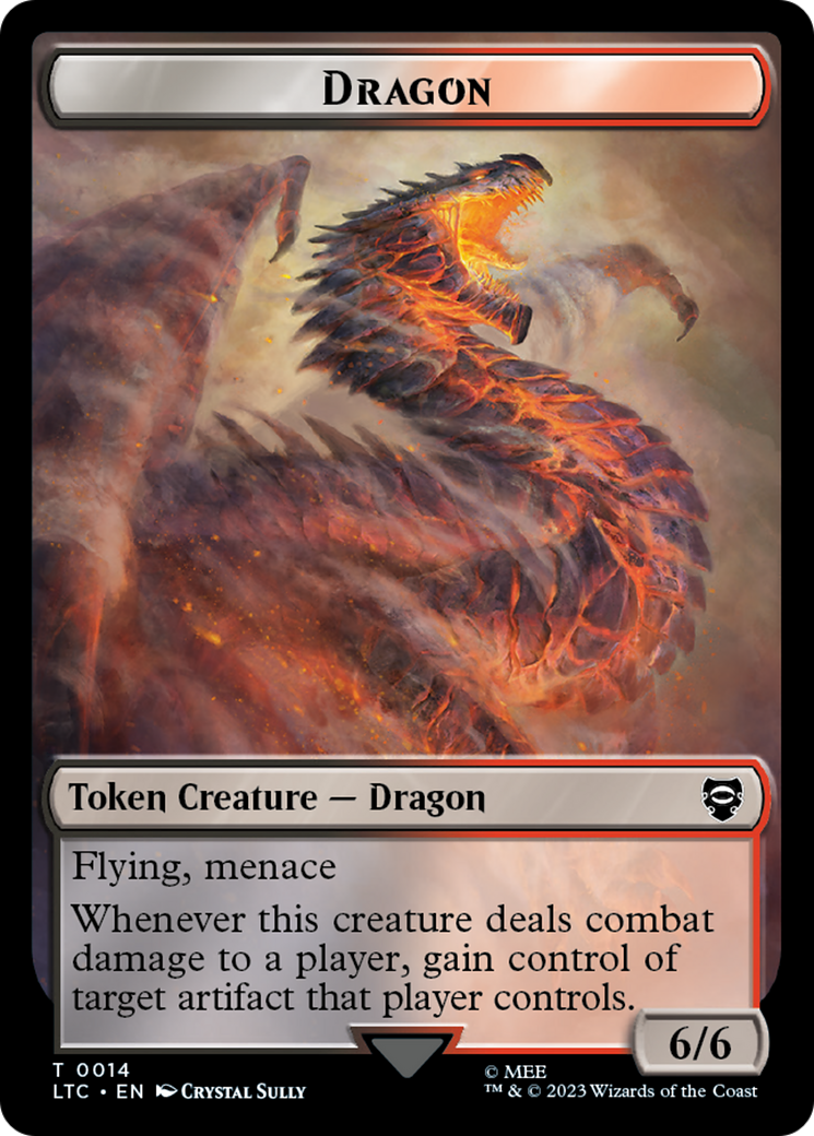 Wraith // Dragon Double-Sided Token (7 // 14) [Commander: The Lord of the Rings: Tales of Middle-earth]