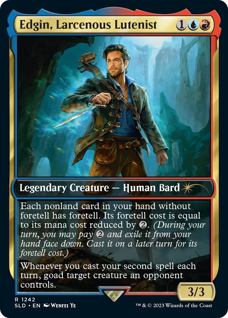 Edgin, Larcenous Lutenist (1242) [Secret Lair Drop Series]