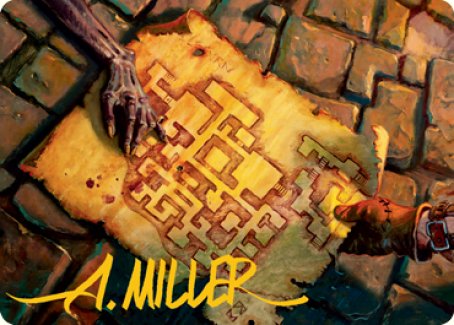 Dungeon Map Art Card (Gold-Stamped Signature) (57) [Art Series: Adventures in the Forgotten Realms]