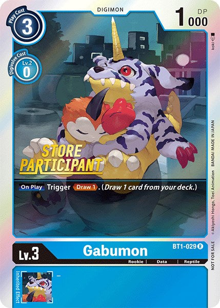 Gabumon - BT1-029 (Store Participant) (BT1-029 R) [Release Special Booster 1.0]
