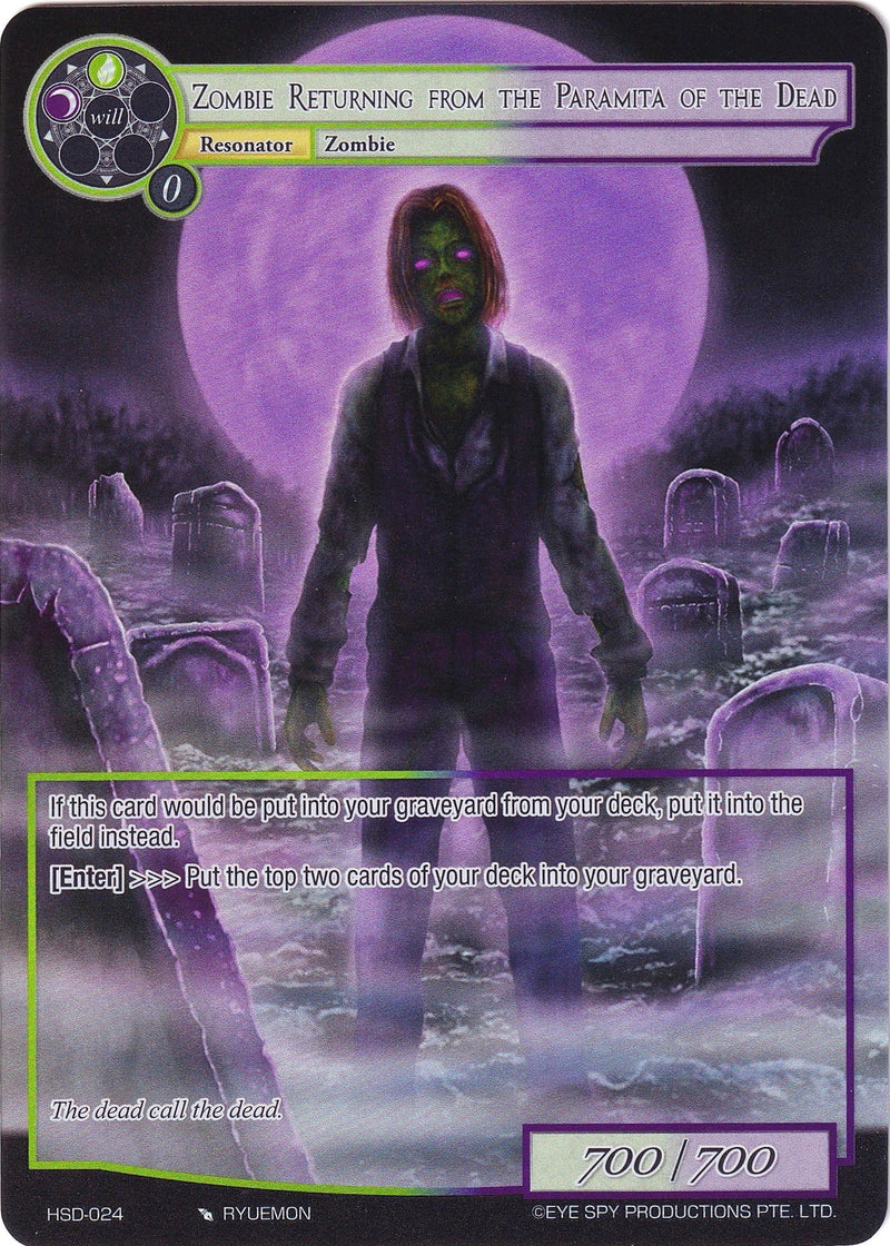 Zombie Returning from the Paramita of the Dead (Full Art) (HSD-024) [Hero Cluster Starter Decks]