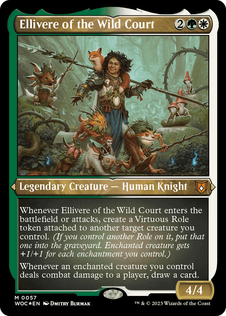 Ellivere of the Wild Court (Display Commander) - Thick Stock (57) [Commander: Wilds of Eldraine]