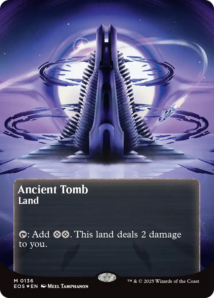 Ancient Tomb (0136) (Borderless) (Galaxy Foil) (136) [Edge of Eternities: Stellar Sights]