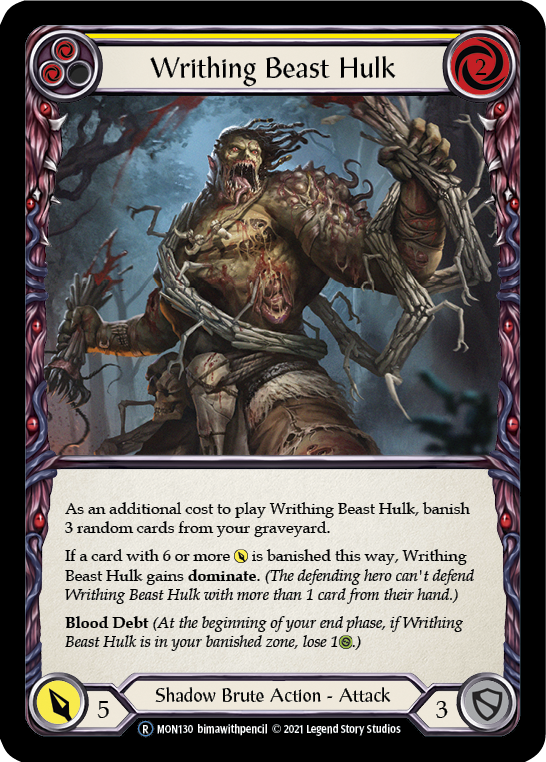 Writhing Beast Hulk (Yellow) (MON130) [Monarch]