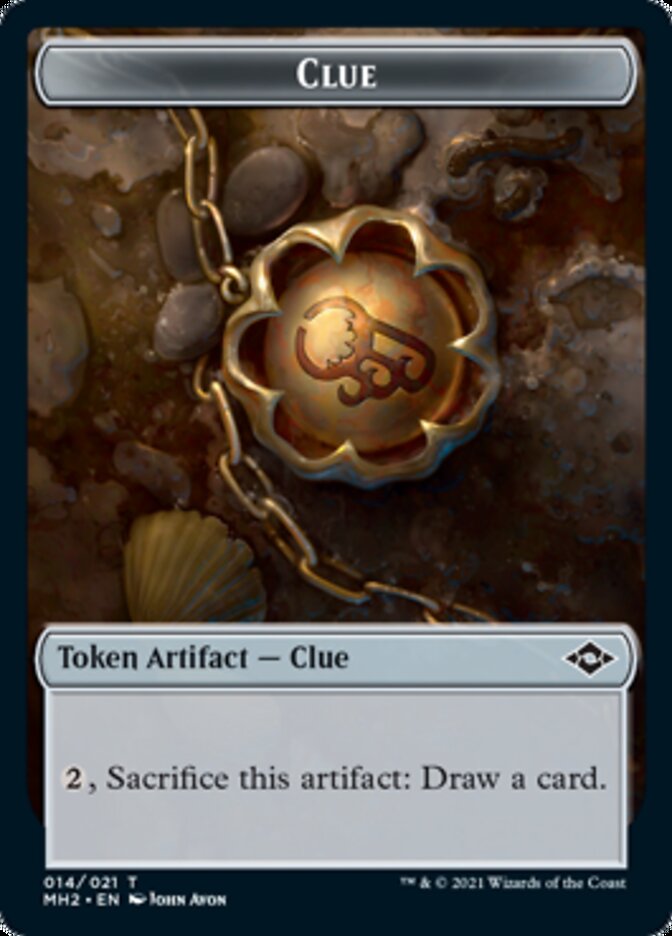 Clue (014) // Crab Double-Sided Token (14 // 2) [Modern Horizons 2]