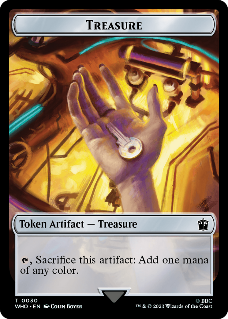 Alien Rhino // Treasure (0030) Double-Sided Token (3 // 30) [Universes Beyond: Doctor Who]