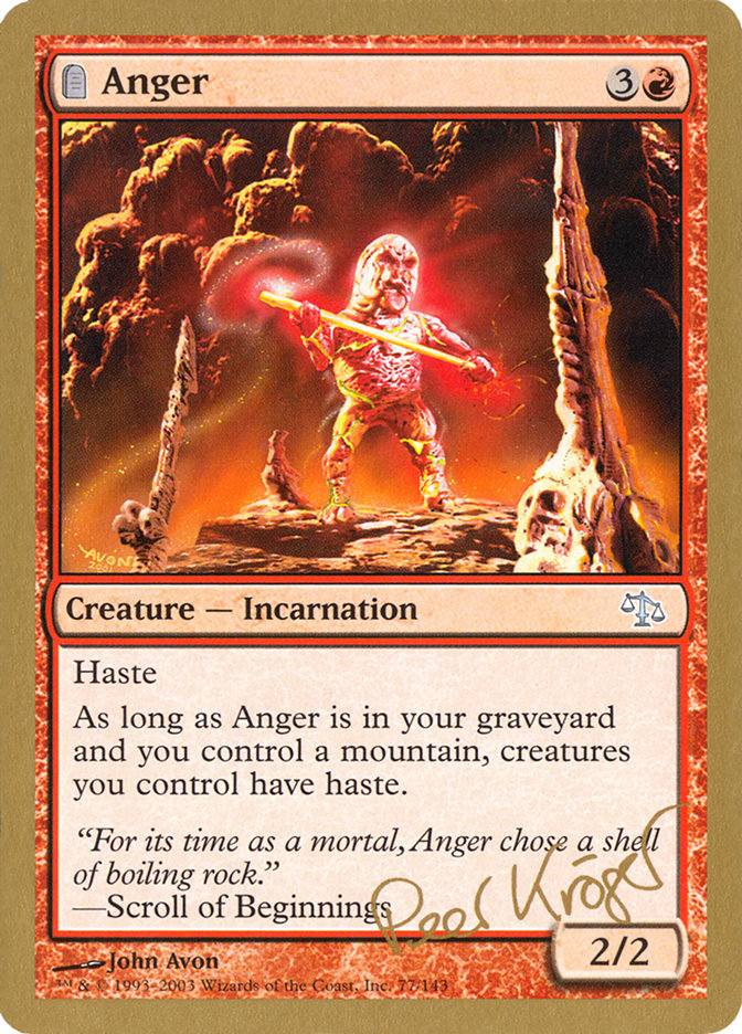 Anger - 2003 Peer Kroger (JUD) [World Championship Decks]