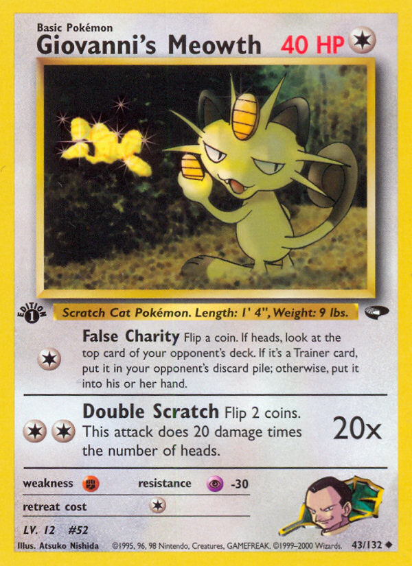 Giovanni's Meowth (43) (043/132) [Gym Challenge]