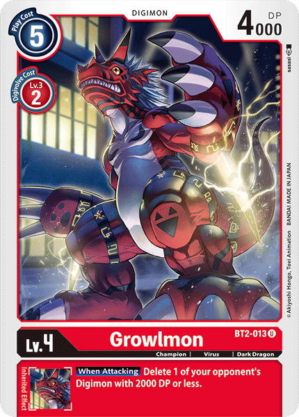 Growlmon (BT2-013 U) [Release Special Booster 1.0]