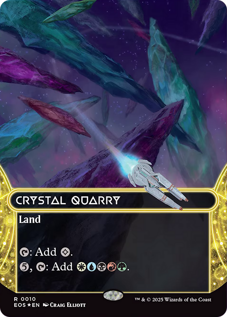 Crystal Quarry (0010) (Borderless) (10) [Edge of Eternities: Stellar Sights]
