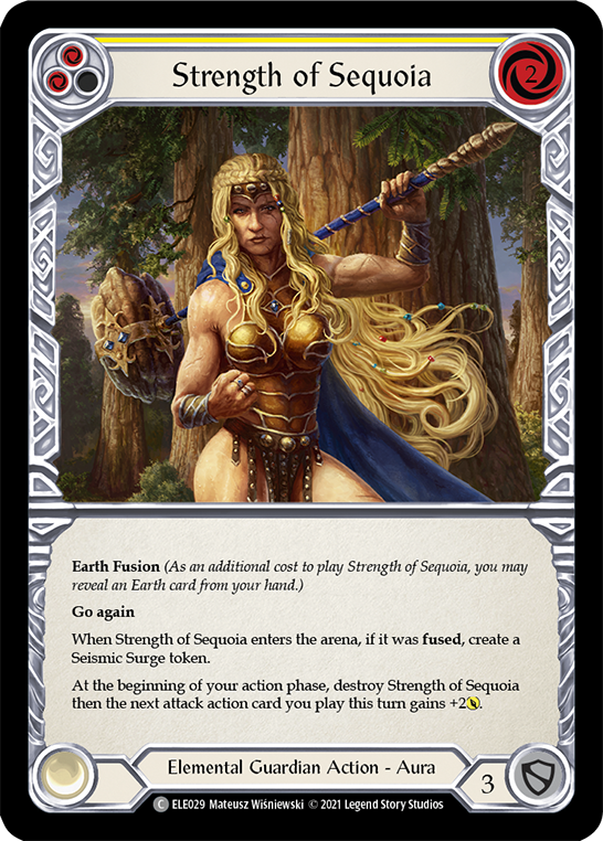 Strength of Sequoia (Yellow) (ELE029) [Tales of Aria]