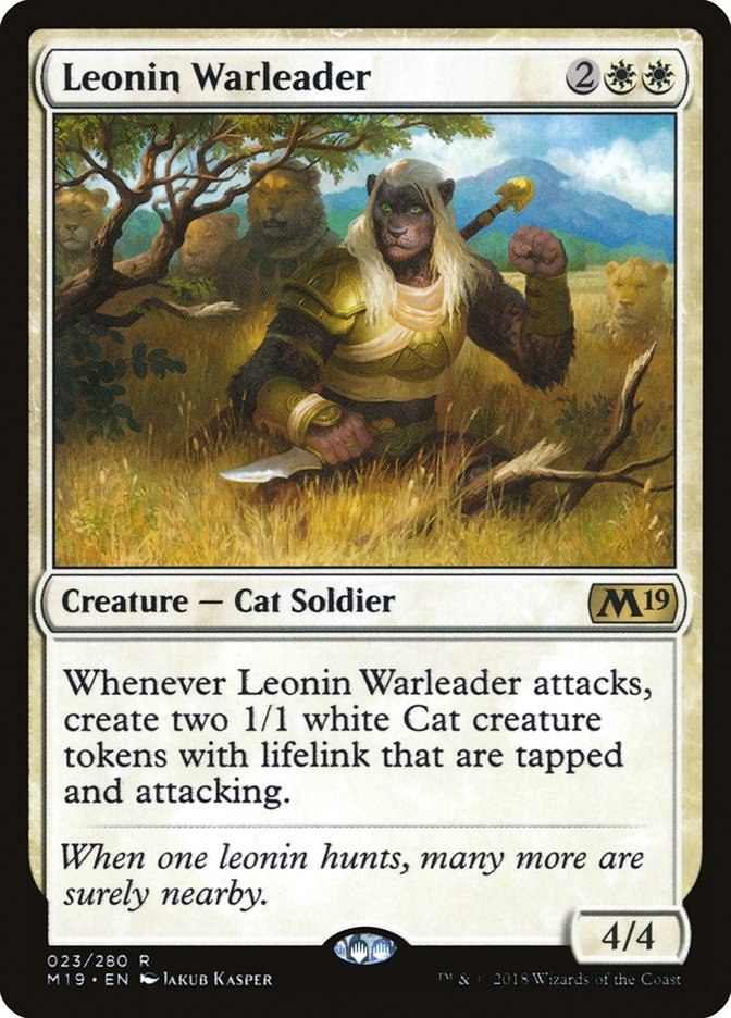 Leonin Warleader (23) [Core Set 2019]