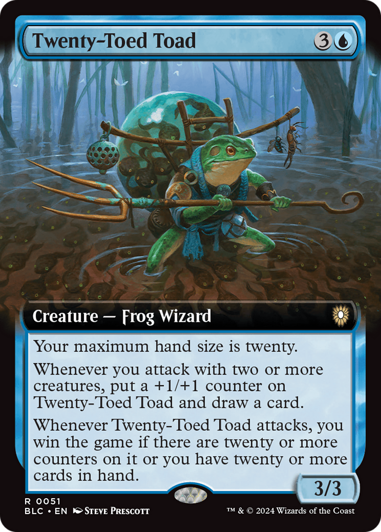 Twenty-Toed Toad (Extended Art) (51) [Commander: Bloomburrow]