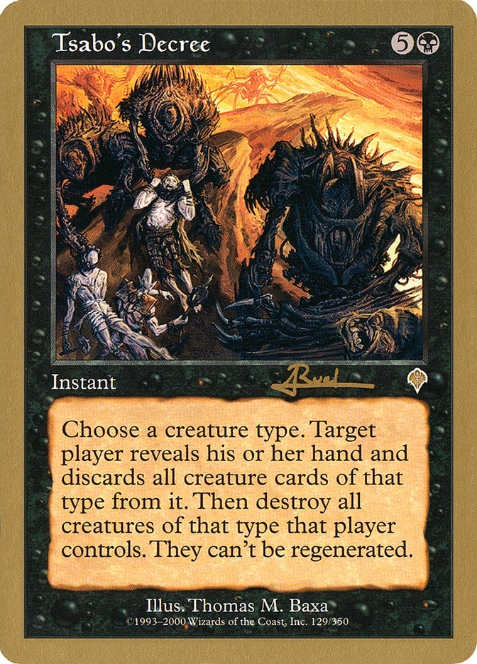 Tsabo's Decree - 2001 Antoine Ruel (INV) [World Championship Decks]