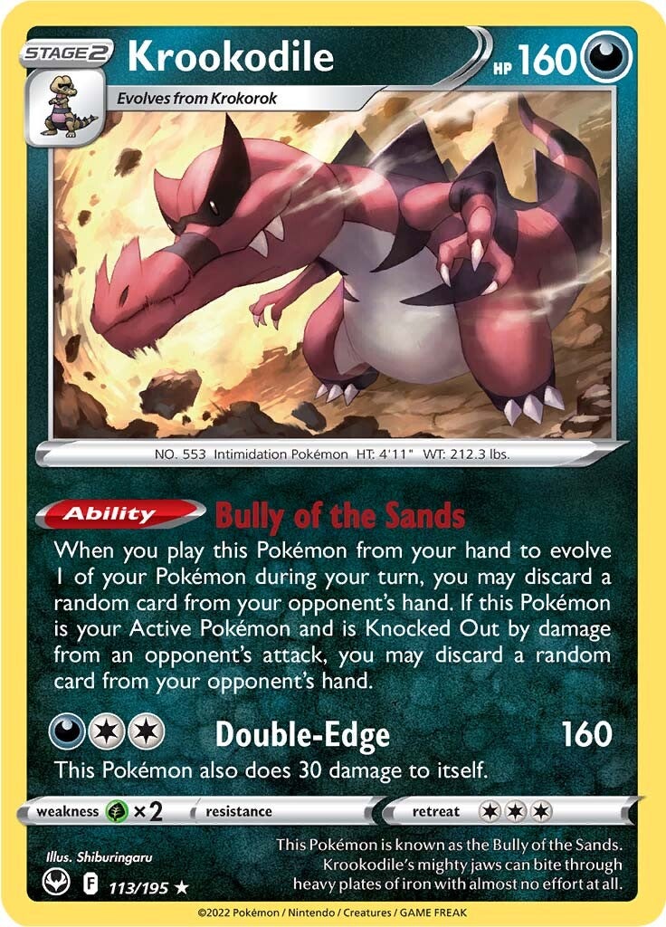 Krookodile (113/195) [SWSH12: Silver Tempest]