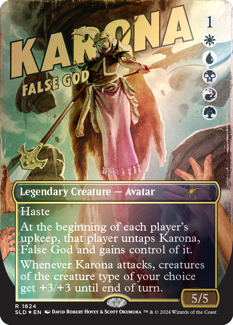 Karona, False God (Rainbow Foil) (1624) [Secret Lair Drop Series]