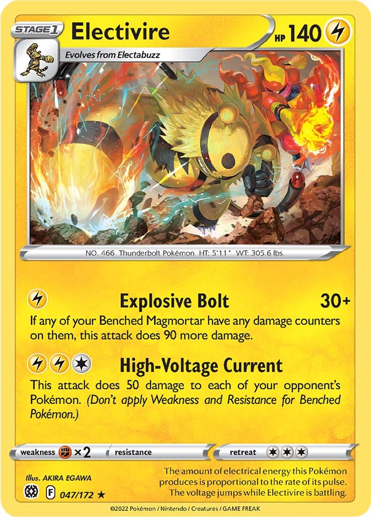 Electivire (047/172) [SWSH09: Brilliant Stars]
