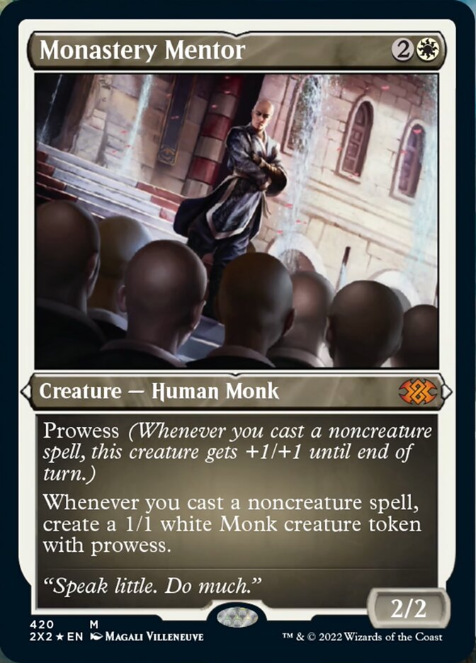 Monastery Mentor (Foil Etched) (420) [Double Masters 2022]