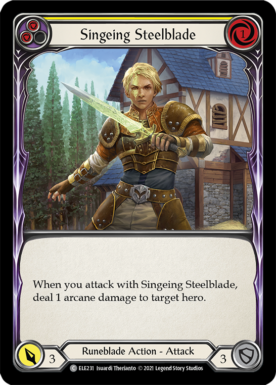 Singeing Steelblade (Yellow) (ELE231) [Tales of Aria]