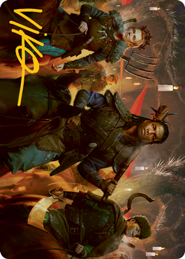 Candlelit Cavalry Art Card (Gold-Stamped Signature) (48) [Art Series: Innistrad: Midnight Hunt]