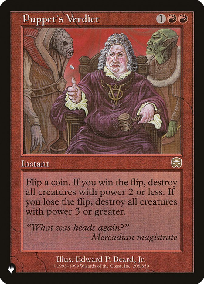 Puppet's Verdict (208/350) [The List Reprints]