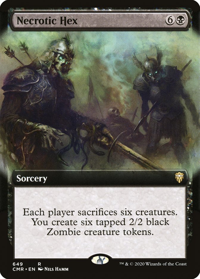 Necrotic Hex (Extended Art) (649) [Commander Legends]