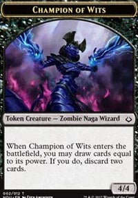 Champion of Wits // Warrior Double-Sided Token (2 // 17) [Hour of Devastation]