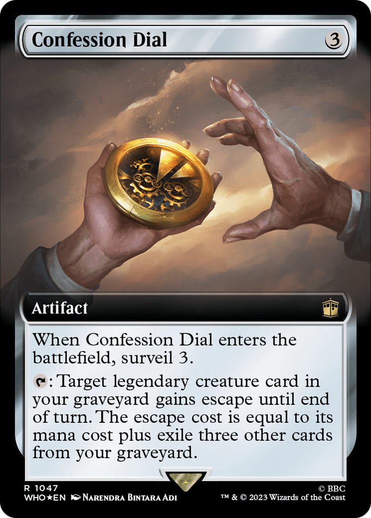 Confession Dial (Extended Art) (Surge Foil) (1047) [Universes Beyond: Doctor Who]