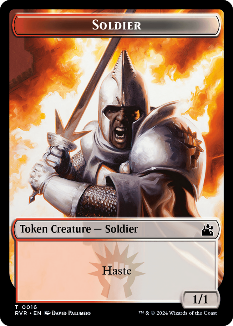 Spirit (0018) // Soldier Double-Sided Token (18 // 16) [Ravnica Remastered]