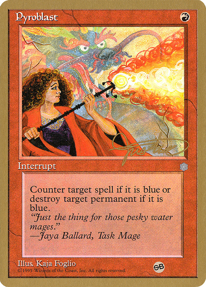 Pyroblast - 1996 Mark Justice (ICE) (SB) [World Championship Decks]