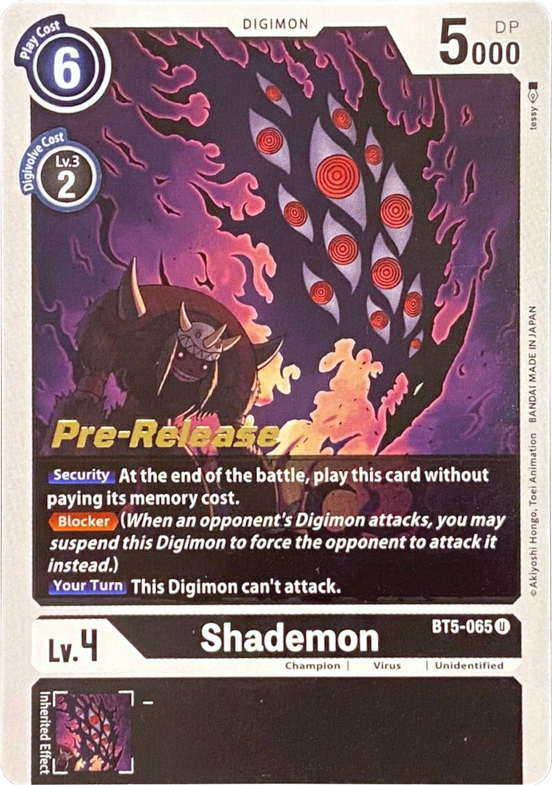 Shademon (BT5-065 U) [Battle of Omni Pre-Release Cards]