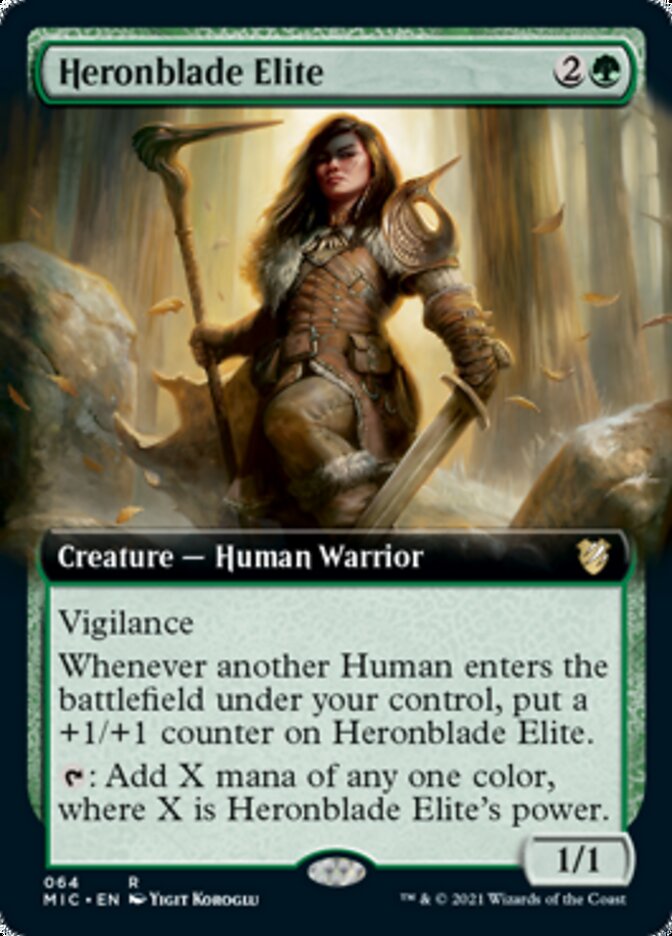 Heronblade Elite (Extended Art) (64) [Commander: Innistrad: Midnight Hunt]