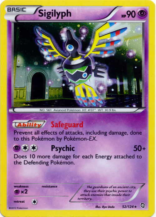Sigilyph - 52/124 (Cosmos Holo) (052/124) [Blister Exclusives]