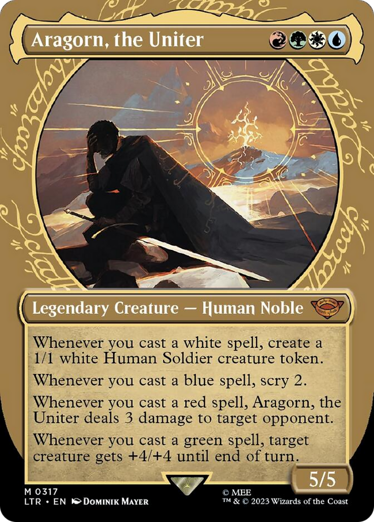 Aragorn, the Uniter (Showcase) (317) [Universes Beyond: The Lord of the Rings: Tales of Middle-earth]
