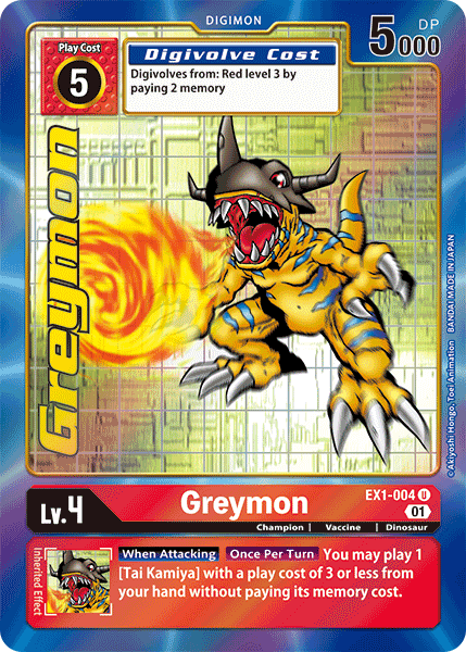 Greymon (Alternate Art) (EX1-004 U) [Classic Collection]