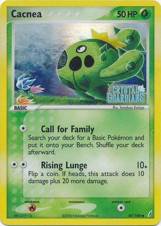 Cacnea (47/100) (Stamped) [EX: Crystal Guardians] — Darkhold Games