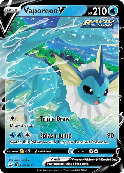 Vaporeon V - SWSH150 (SWSH150) [SWSH: Sword & Shield Promo Cards]